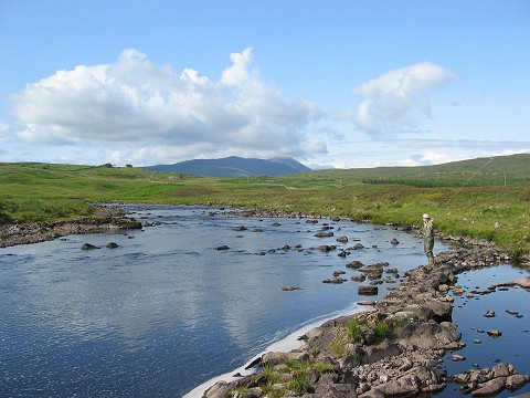 Salmon Fishing on the river Naver in Scotland