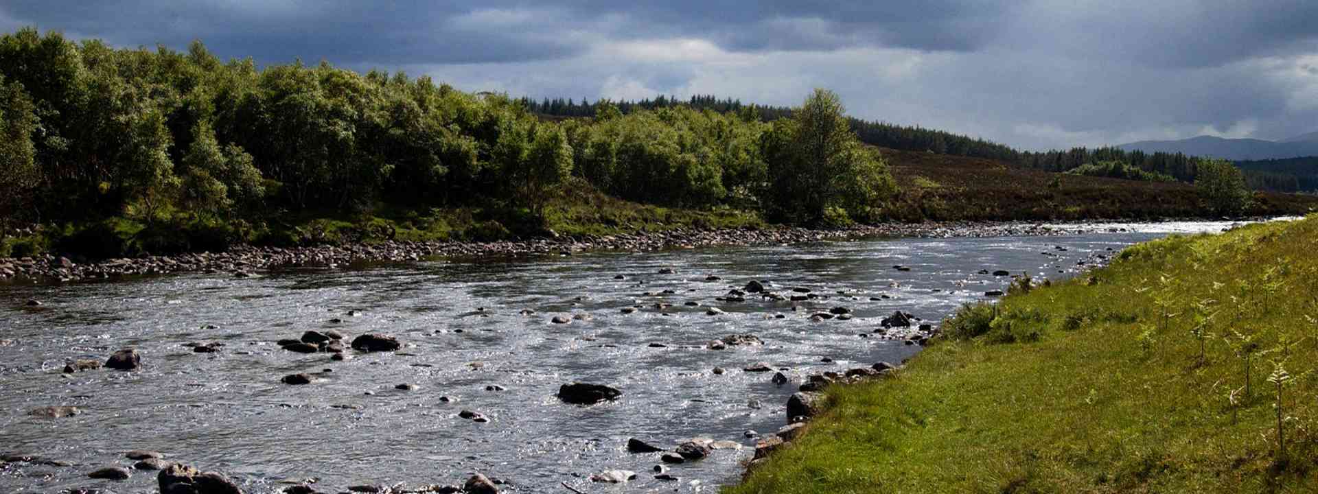Salmon Fishing on the River Naver at Syre Estate in Sutherland, Scotland