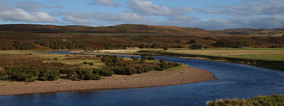 Fly Fishing for Salmon on the Naver, Syre Estate, Sutherland in Scotland